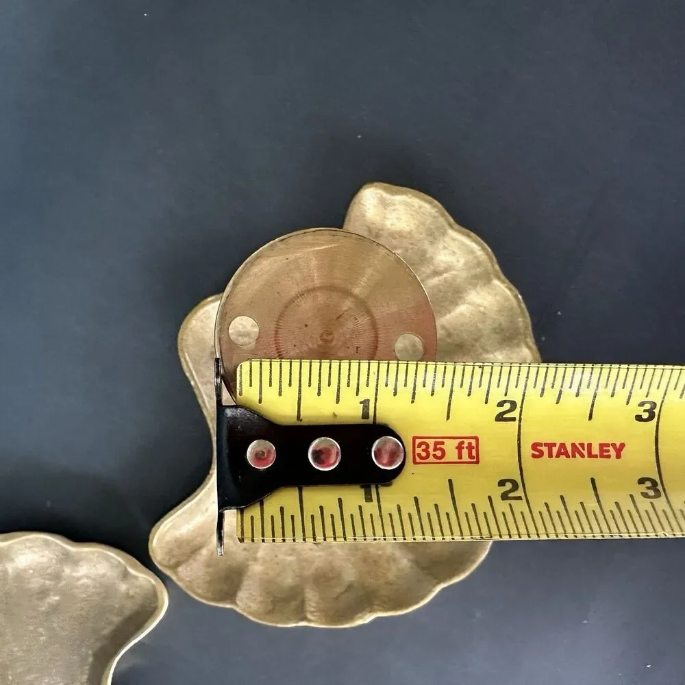 VTG Solid Brass Clam Shell Curtain Tiebacks Holdbacks Drapery Hardware Pair